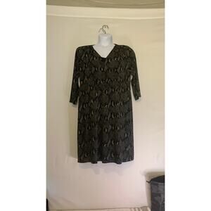 Elie Tahari snake print dress Women’s size XL black
